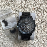Guess Horizon Chronograph Black Dial Black Steel Strap Watch For Men - W0379G2 Authentic Buy Shop Now