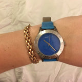 Marc Jacobs Blade Blue Dial Blue Leather Strap Watch for Women - MBM1202 Authentic Buy Shop Now