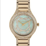 Michael Kors Kerry Mother of Pearl Dial Gold Steel Strap Watch for Women - MK3481 Authentic Buy Shop Now