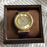 Michael Kors Catlin Champagne Dial Brown Leather Strap Watch for Women - MK2375 Authentic Buy Shop Now