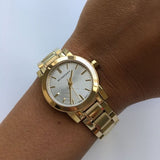 Burberry Heritage White Dial Gold Steel Strap Watch for Women - BU9203 Authentic Buy Shop Now