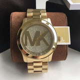 Michael Kors Runway Gold Dial Gold Steel Strap Watch for Women - MK5706 Authentic Buy Shop Now