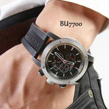 Burberry Endurance Sport Chronograph Black Dial Black Rubber Strap Watch for Men - BU7700 Authentic Buy Shop Now