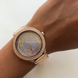 Michael Kors Kerry Purple Dial Rose Gold Stainless Steel Strap Watch for Women - MK3482 Authentic Buy Shop Now
