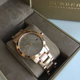Burberry The City Light Brown Dial Rose Gold Steel Strap Watch for Women - BU9005 Authentic Buy Shop Now