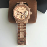 Michael Kors Runway Gold Dial Gold Steel Strap Watch for Women - MK5827 Authentic Buy Shop Now