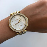 Michael Kors Darci White Dial Gold Steel Strap Watch for Women - MK3727 Authentic Buy Shop Now