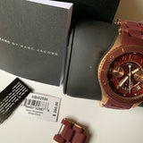 Marc Jacobs Rock Chronograph Red Dial Red Silicone Strap Watch for Women - MBM2596 Authentic Buy Shop Now