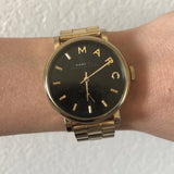 Marc Jacobs Baker Black Dial Gold Steel Strap Watch for Women - MBM3355 Authentic Buy Shop Now