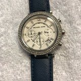 Michael Kors Parker White Dial Navy Blue Leather Strap Watch for Women - MK2293 Authentic Buy Shop Now