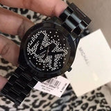 Michael Kors Slim Runway Black Dial Black Steel Strap Watch for Women - MK3589 Authentic Buy Shop Now