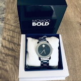 Movado Bold Blue Dial Silver Steel Strap Watch for Women - 3600396 Authentic Buy Shop Now