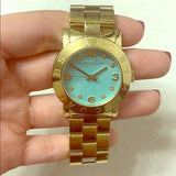 Marc Jacobs Amy Blue Dial Gold Steel Strap Watch for Women - MBM3301 Authentic Buy Shop Now