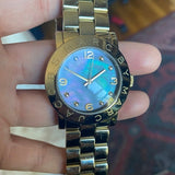 Marc Jacobs Amy Blue Dial Silver Steel Strap Watch for Women - MBM3272 Authentic Buy Shop Now