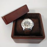 Fossil Grant Automatic White Dial Brown Leather Strap Watch for Men - ME3052 Authentic Buy Shop Now