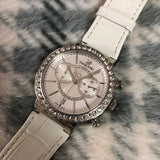 Swarovski Era Journey Silver Dial White Leather Strap Watch for Women - 5295346 Authentic Buy Shop Now