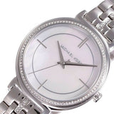 Michael Kors Cinthia White Mother of Pearl Dial Silver Steel Strap Watch for Women for Women - MK3641 Authentic Buy Shop Now
