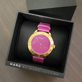Marc Jacobs Blade Purple Dial Purple Leather Strap Watch for Women - MBM1203 Authentic Buy Shop Now