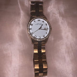 Marc Jacobs Henry Diamonds White Dial Rose Gold Steel Strap Watch for Women - MBM3079 Authentic Buy Shop Now