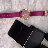 Marc Jacobs Purple Dial Purple Leather Strap Watch for Women - MBM1209 Authentic Buy Shop Now