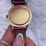 Marc Jacobs Blade Purple Dial Purple Leather Strap Watch for Women - MBM1203 Authentic Buy Shop Now