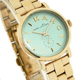Marc Jacobs Baker Mint Green Dial Gold Steel Strap Watch for Women - MBM3284 Authentic Buy Shop Now