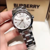 Burberry The City White Dial Silver Steel Strap Watch for Women - BU9100 Authentic Buy Shop Now