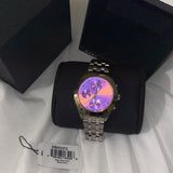 Marc Jacobs Peeker Chronograph Pink Dial Silver Steel Strap Watch for Women - MBM3372 Authentic Buy Shop Now