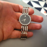 Movado Esperanza 63 Diamonds Black Dial Silver Steel Strap Watch For Women - 0607052 Authentic Buy Shop Now