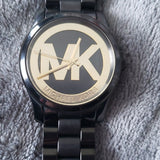 Michael Kors Runway Black Dial Black Steel Strap Watch for Women - MK6057 Authentic Buy Shop Now