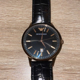 Emporio Armani Classic Black Dial Black Leather Strap Watch For Women - AR9022 Authentic Buy Shop Now