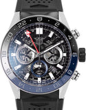 Tag Heuer Carrera Automatic Chronograph Steel & Ceramic Black Dial Black Rubber Strap Watch for Men - CBG2A1Z.FT6157 Authentic Buy Shop Now