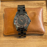 Marc Jacobs Henry Transparent Black Dial Black Steel Strap Watch for Women - MBM3255 Authentic Buy Shop Now
