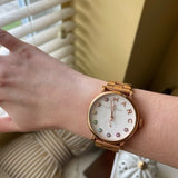 Marc Jacobs Baker White Dial Rose Gold Steel Strap Watch for Women - MBM3441 Authentic Buy Shop Now