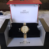 Tissot Flamingo Mother of Pearl White Dial Two Tone Steel Strap Watch For Women - T094.210.22.111.01 Authentic Buy Shop Now