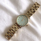 Marc Jacobs Baker Mint Green Dial Gold Steel Strap Watch for Women - MBM3284 Authentic Buy Shop Now