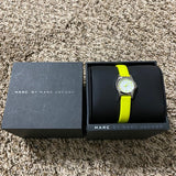 Marc Jacobs Henry White Dial Neon Yellow Rubber Strap Watch for Women - MBM1235 Authentic Buy Shop Now