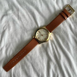 Marc Jacobs Baby Dave White Dial Brown Leather Strap Watch for Women - MBM1261 Authentic Buy Shop Now