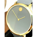 Movado 70th Anniversary Special Edition Grey Dial Grey Leather Strap Watch For Women - 0607140 Authentic Buy Shop Now