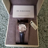 Burberry The City Beige Dial Brown Leather Strap Watch for Women - BU9208 Authentic Buy Shop Now