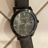 Burberry The City Black Dial Black Leather Strap Watch for Men - BU9906 Authentic Buy Shop Now