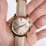 Burberry The City Beige Dial Brown Leather Strap Watch for Women - BU9014 Authentic Buy Shop Now
