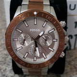 Fossil Bannon Multifunction Brown Dial Two Tone Steel Strap Watch for Men - BQ2502 Authentic Buy Shop Now