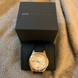 Marc Jacobs Baby Dave Gold Dial Black Leather Strap Watch for Women - MBM1264 Authentic Buy Shop Now