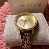 Michael Kors Melissa Pave Gold Dial Gold Steel Strap Watch for Women - MK4371 Authentic Buy Shop Now