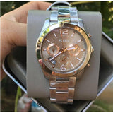 Fossil Perfect Boyfriend Taupe Dial Silver Steel Strap Watch for Women - ES4146 Authentic Buy Shop Now