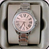 Michael Kors Kacie Three Hand Pink Dial Silver Steel Strap Watch for Women - MK6929 Authentic Buy Shop Now