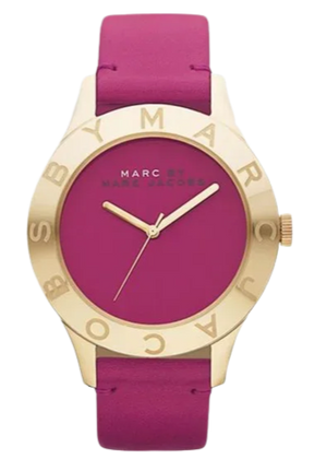 Marc Jacobs Blade Purple Dial Purple Leather Strap Watch for Women - MBM1203 Authentic Buy Shop Now
