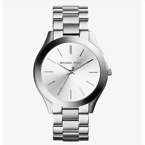 Michael Kors Slim Runway Silver Dial Silver Steel Strap Watch For Women - MK4502 Authentic Buy Shop Now