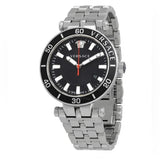 Versace Greca Sport Quartz Black Dial Silver Steel Strap Watch For Men - VEZ300321 Authentic Buy Shop Now
